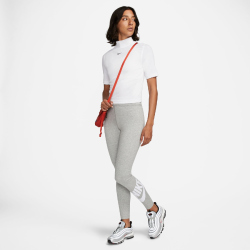 NIKE Sportswear Classics High-Waist Graphic Leggings Damen 063 - dk grey heather/white XS
