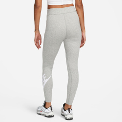 NIKE Sportswear Classics High-Waist Graphic Leggings Damen 063 - dk grey heather/white XS