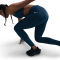 NIKE Epic Fast Lauf-Leggings Damen 478 - armory navy/reflective silv XS