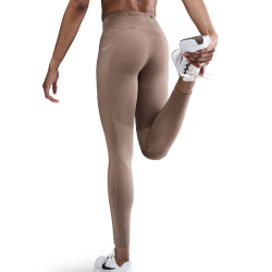 NIKE Epic Fast Lauf-Leggings Damen 233 - mink brown/reflective silv L
