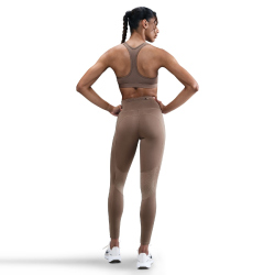 NIKE Epic Fast Lauf-Leggings Damen 233 - mink brown/reflective silv L