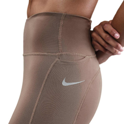 NIKE Epic Fast Lauf-Leggings Damen 233 - mink brown/reflective silv L