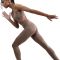 NIKE Epic Fast Lauf-Leggings Damen 233 - mink brown/reflective silv L