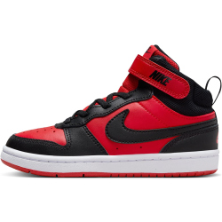 NIKE Court Borough Mid 2 Sneaker Kinder 602 - university red/black-white 28.5