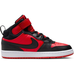 NIKE Court Borough Mid 2 Sneaker Kinder 602 - university red/black-white 28.5