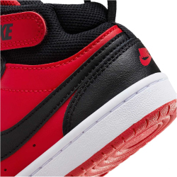 NIKE Court Borough Mid 2 Sneaker Kinder 602 - university red/black-white 28.5