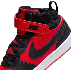 NIKE Court Borough Mid 2 Sneaker Kinder 602 - university red/black-white 28.5