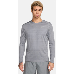 NIKE Miler Dri-FIT langarm Laufshirt Herren 085 - smoke...