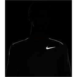 NIKE Miler Dri-FIT langarm Laufshirt Herren 085 - smoke...
