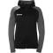 Kempa Ambition 28 Kapuzen-Trainingsjacke Damen schwarz/anthra XS