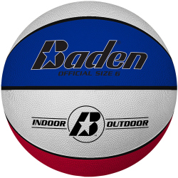 Baden Basic Indoor/Outdoor Basketball weiß/rot/royal 6