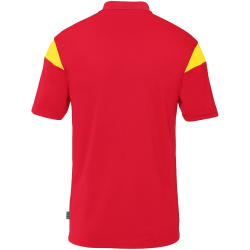 uhlsport Squad 27 Poloshirt Kinder rot/limonengelb 128