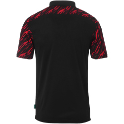 uhlsport Progressive 28 Poloshirt Kinder schwarz/rot 128