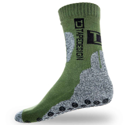 TAPEDESIGN Outdoor-Antirutschsocken grün/grau