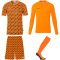 uhlsport Progressive Torwart-Set Kinder fluo orange/schwarz 128