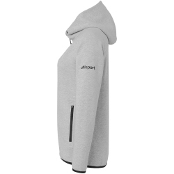 uhlsport ID Kapuzenjacke Damen dark grau melange XS