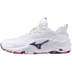 Mizuno Wave Stealth Neo 2 Handballschuhe Damen 20 - white/violet indigo/camellia rose 42
