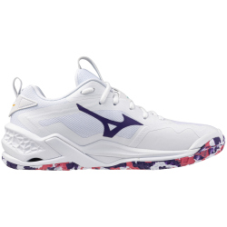 Mizuno Wave Stealth Neo 2 Handballschuhe Damen 20 - white/violet indigo/camellia rose 42