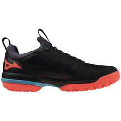 Mizuno Wave Panthera 2 Feldhockeyschuhe 06 - black/neon flame/peacock blue 38.5