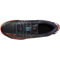 Mizuno Wave Lynx 2 Feldhockeyschuhe 06 - black/neon flame/peacock blue 38.5