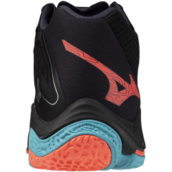 Mizuno Wave Lightning Z8 Mid Volleyballschuhe 06 - black/neon flame/peacock blue 42