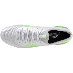 Mizuno Morelia Neo IV Beta Elite FG Fußballschuhe 37 - white/neon green/cool gray 3c 40