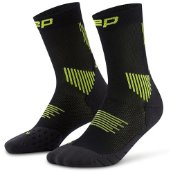CEP 5.0 Mid-Cut Laufsocken Herren 582 - black/lime III (39-42)