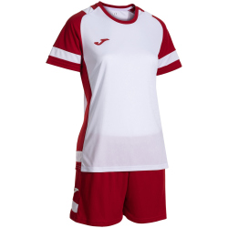 JOMA Lider Trikot + Shorts Set Damen 206 - weiß/rot S