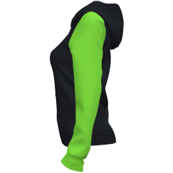 JOMA Academy IV Kapuzen-Trainingsjacke Mädchen 117 - schwarz/neongrün 164