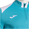 JOMA Danubio IV 1/4-Zip Sweatshirt Kinder 011 - türkis fluor /schwarz 104