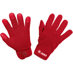 JAKO Fleece-Feldspielerhandschuhe mit Klettverschluss rot 8