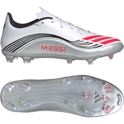 adidas F50 Messi League FG/MG Fußballschuhe JP7446 - cloud white/lucid red/silver met. 46