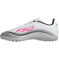 adidas F50 Messi Club TF Multinocken-Fußballschuhe JP7445 - cloud white/lucid red/silver met. 40