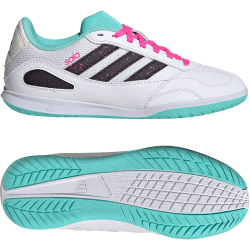 adidas Super Sala Competition III IN Fußballschuhe Kinder JR5400 - cloud white/aurora black/flash aqua 29