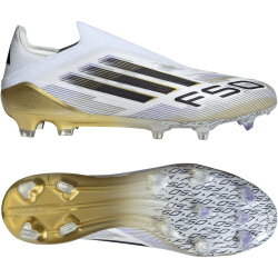 adidas F50 Elite Laceless FG Fußballschuhe JH7625 - cloud white/core black/gold met. 47 1/3