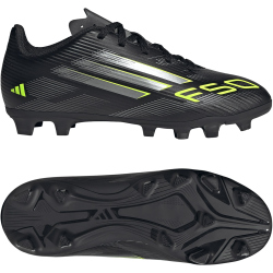 adidas F50 Club FG/MG Fußballschuhe Kinder JI0028 - core black/iron met./lucid lemon 28