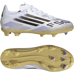 adidas F50 League FG/MG Fußballschuhe Kinder JH7745 - cloud white/core black/gold met. 30.5