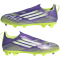 adidas F50 League Laceless FG/MG Fußballschuhe Kinder JH7743 - purple rush/cloud white/lucid lemon 30