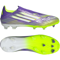 adidas F50 League Laceless FG/MG Fußballschuhe JH7734 - purple rush/cloud white/lucid lemon 44