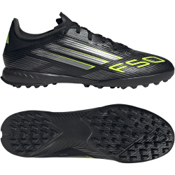 adidas F50 League TF Multinocken-Fußballschuhe JH7725 - core black/iron met./lucid lemon 40