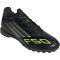 adidas F50 League TF Multinocken-Fußballschuhe JH7725 - core black/iron met./lucid lemon 40