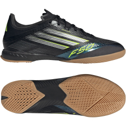 adidas F50 League IN Fußballschuhe JH7720 - core black/iron met./lucid lemon 41 1/3