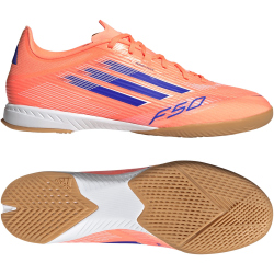 adidas F50 League IN Fußballschuhe JH7718 - beam orange/lucid blue/cloud white 39 1/3