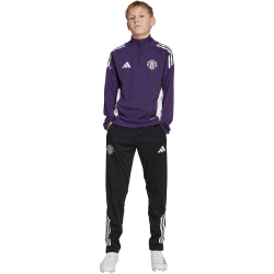 adidas Manchester United Trainingshose 2025/26 Kinder JP3120 - black/aurora plum/black 128