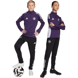 adidas Manchester United Trainingshose 2025/26 Kinder JP3120 - black/aurora plum/black 128