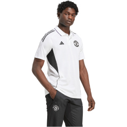 adidas Manchester United Competition Poloshirt 2025/26 Herren JP3106 - white/black/aurora plum XS