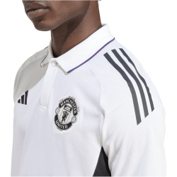 adidas Manchester United Competition Poloshirt 2025/26 Herren JP3106 - white/black/aurora plum XS
