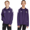 adidas Manchester United Präsentationsjacke 2025/26 Kinder JP3129 - aurora plum/white/black 140