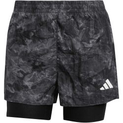 adidas Own the Run Spray Dye 2in1 Laufshorts Damen JL8718 - grey four/black S