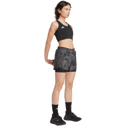 adidas Own the Run Spray Dye 2in1 Laufshorts Damen JL8718 - grey four/black S